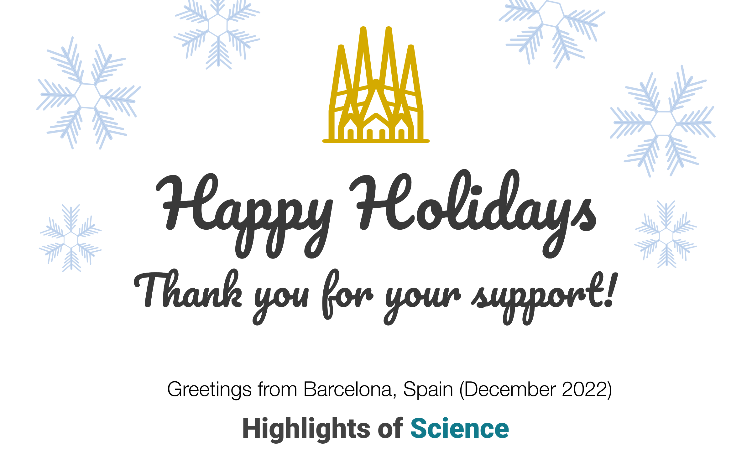 Happy Holidays and Thank You for Your Support in 2022